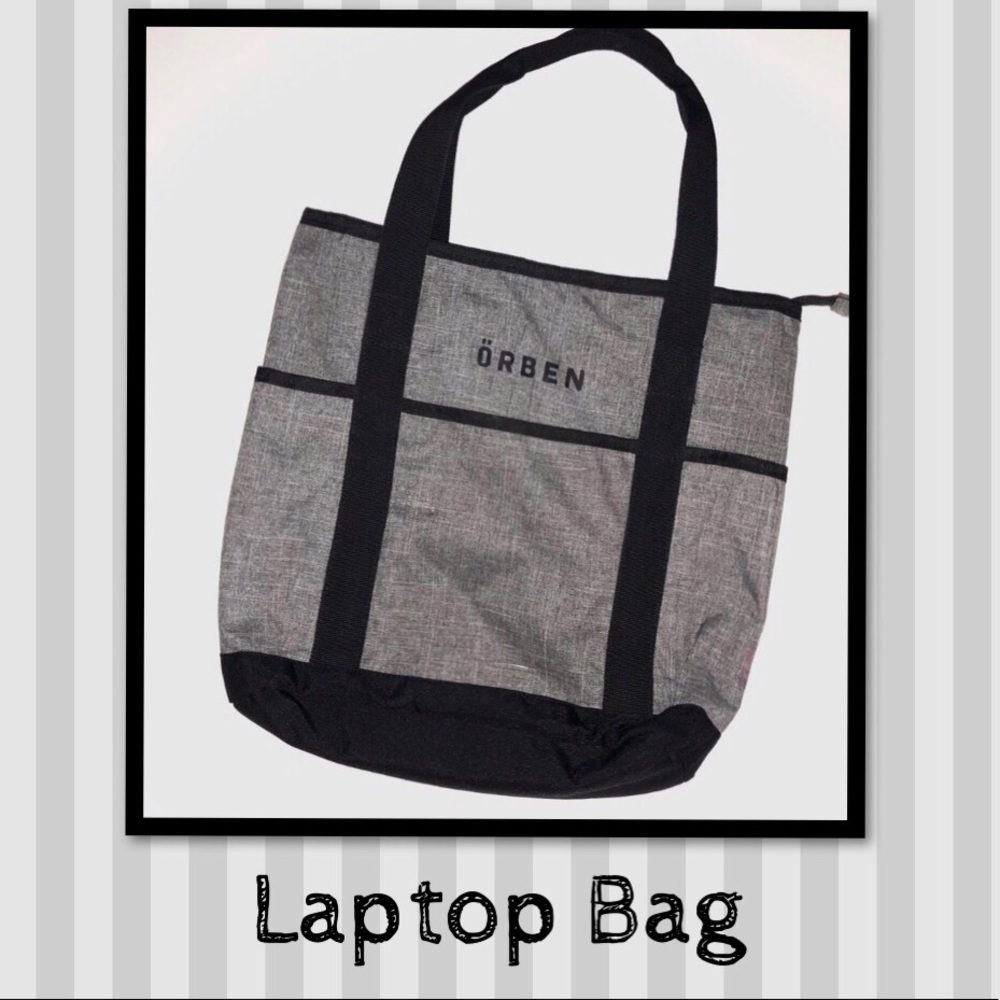 Like new Orben laptop bag + colorful binder